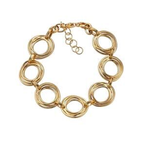 Anne Klein Gold Tone Circle Knot All Around Statement Necklace NWT